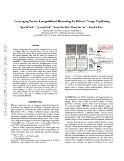 Leveraging Textual Compositional Reasoning for Robust Change Captioning