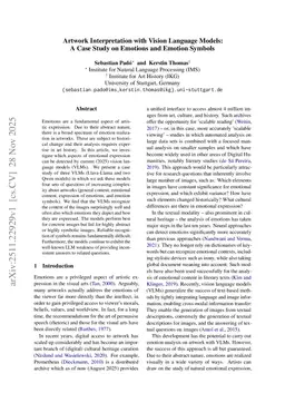 Artwork Interpretation with Vision Language Models: A Case Study on Emotions and Emotion Symbols