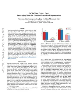 Do We Need Perfect Data? Leveraging Noise for Domain Generalized Segmentation