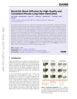 BlockVid: Block Diffusion for High-Quality and Consistent Minute-Long Video Generation