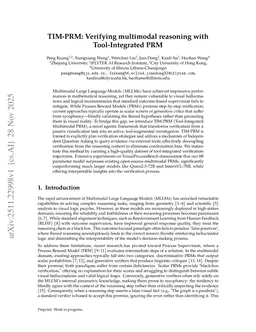 TIM-PRM: Verifying multimodal reasoning with Tool-Integrated PRM