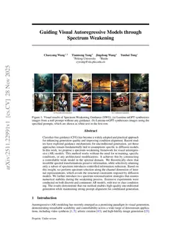 Guiding Visual Autoregressive Models through Spectrum Weakening