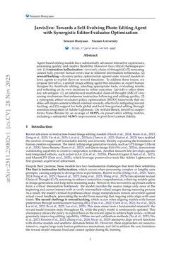 JarvisEvo: Towards a Self-Evolving Photo Editing Agent with Synergistic Editor-Evaluator Optimization