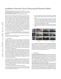 Geodiffussr: Generative Terrain Texturing with Elevation Fidelity