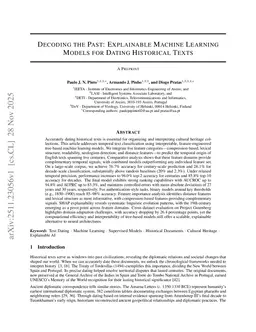 Decoding the Past: Explainable Machine Learning Models for Dating Historical Texts