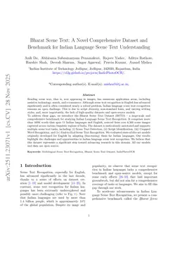 Bharat Scene Text: A Novel Comprehensive Dataset and Benchmark for Indian Language Scene Text Understanding