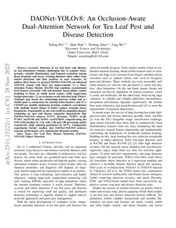 DAONet-YOLOv8: An Occlusion-Aware Dual-Attention Network for Tea Leaf Pest and Disease Detection
