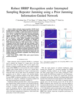 Robust HRRP Recognition under Interrupted Sampling Repeater Jamming using a Prior Jamming Information-Guided Network