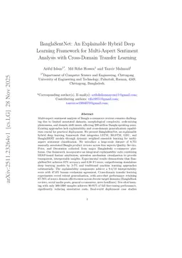 BanglaSentNet: An Explainable Hybrid Deep Learning Framework for Multi-Aspect Sentiment Analysis with Cross-Domain Transfer Learning