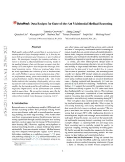 OctoMed: Data Recipes for State-of-the-Art Multimodal Medical Reasoning