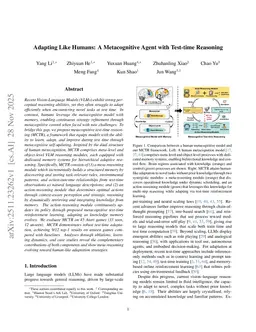Adapting Like Humans: A Metacognitive Agent with Test-time Reasoning