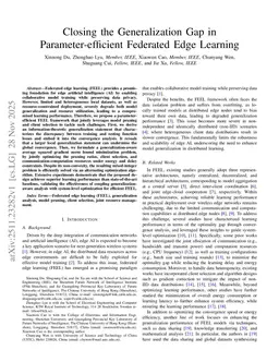 Closing the Generalization Gap in Parameter-efficient Federated Edge Learning