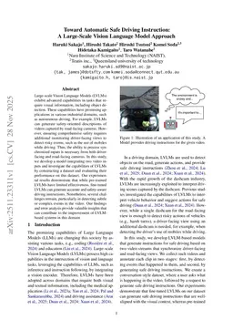 Toward Automatic Safe Driving Instruction: A Large-Scale Vision Language Model Approach