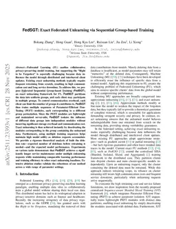 FedSGT: Exact Federated Unlearning via Sequential Group-based Training