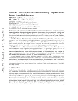 Accelerated Execution of Bayesian Neural Networks using a Single Probabilistic Forward Pass and Code Generation