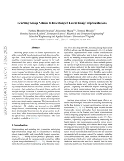 Learning Group Actions In Disentangled Latent Image Representations