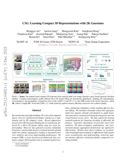 C3G: Learning Compact 3D Representations with 2K Gaussians