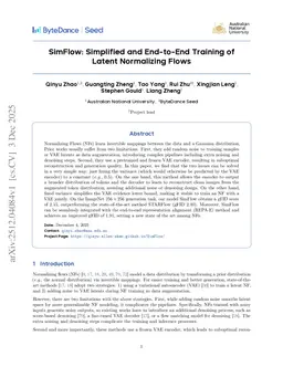SimFlow: Simplified and End-to-End Training of Latent Normalizing Flows