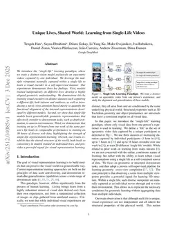 Unique Lives, Shared World: Learning from Single-Life Videos