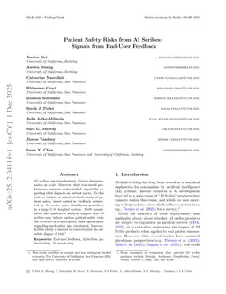 Patient Safety Risks from AI Scribes: Signals from End-User Feedback