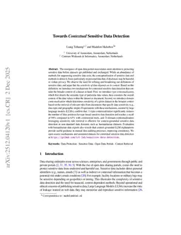 Towards Contextual Sensitive Data Detection