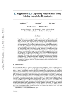 RippleBench: Capturing Ripple Effects Using Existing Knowledge Repositories