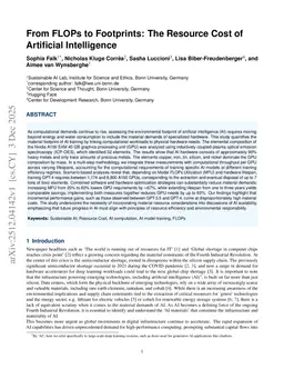 From FLOPs to Footprints: The Resource Cost of Artificial Intelligence