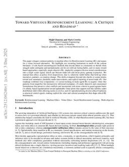 Toward Virtuous Reinforcement Learning