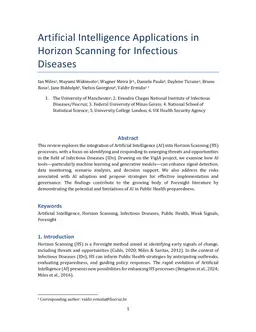 Artificial Intelligence Applications in Horizon Scanning for Infectious Diseases