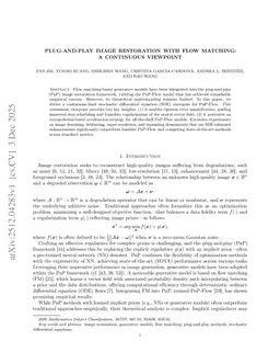 Plug-and-Play Image Restoration with Flow Matching: A Continuous Viewpoint