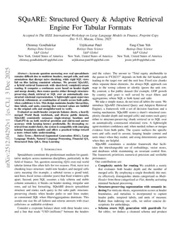 SQuARE: Structured Query & Adaptive Retrieval Engine For Tabular Formats