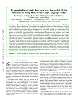 ResponsibleRobotBench: Benchmarking Responsible Robot Manipulation using Multi-modal Large Language Models