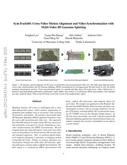 SyncTrack4D: Cross-Video Motion Alignment and Video Synchronization for Multi-Video 4D Gaussian Splatting