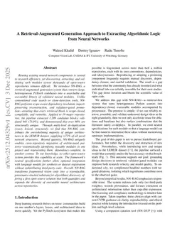 A Retrieval-Augmented Generation Approach to Extracting Algorithmic Logic from Neural Networks