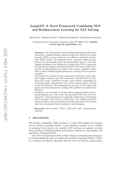 LangSAT: A Novel Framework Combining NLP and Reinforcement Learning for SAT Solving