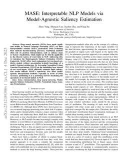 MASE: Interpretable NLP Models via Model-Agnostic Saliency Estimation