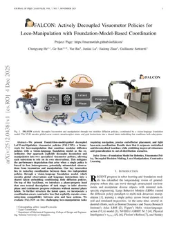 FALCON: Actively Decoupled Visuomotor Policies for Loco-Manipulation with Foundation-Model-Based Coordination