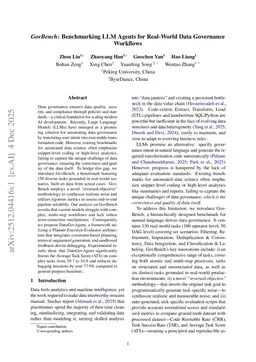 DataGovBench: Benchmarking LLM Agents for Real-World Data Governance Workflows