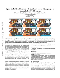 Open-Ended Goal Inference through Actions and Language for Human-Robot Collaboration