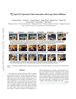 EgoLCD: Egocentric Video Generation with Long Context Diffusion