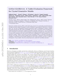 LeMat-GenBench: A Unified Evaluation Framework for Crystal Generative Models