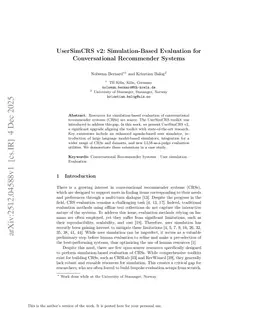 UserSimCRS v2: Simulation-Based Evaluation for Conversational Recommender Systems