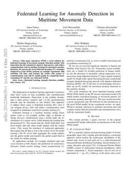Federated Learning for Anomaly Detection in Maritime Movement Data