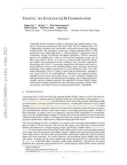 TRINITY: An Evolved LLM Coordinator