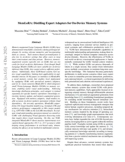 MemLoRA: Distilling Expert Adapters for On-Device Memory Systems