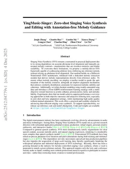 YingMusic-Singer: Zero-shot Singing Voice Synthesis and Editing with Annotation-free Melody Guidance
