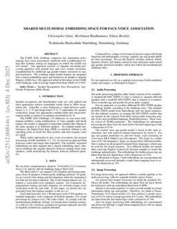 Shared Multi-modal Embedding Space for Face-Voice Association