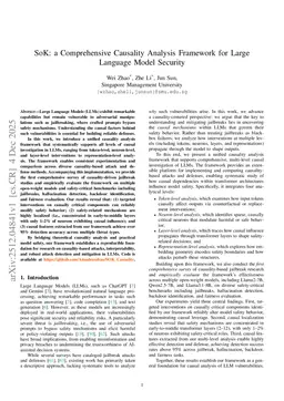 SoK: a Comprehensive Causality Analysis Framework for Large Language Model Security