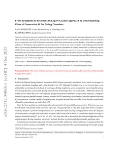 From Symptoms to Systems: An Expert-Guided Approach to Understanding Risks of Generative AI for Eating Disorders
