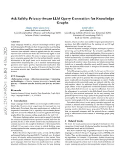 Ask Safely: Privacy-Aware LLM Query Generation for Knowledge Graphs